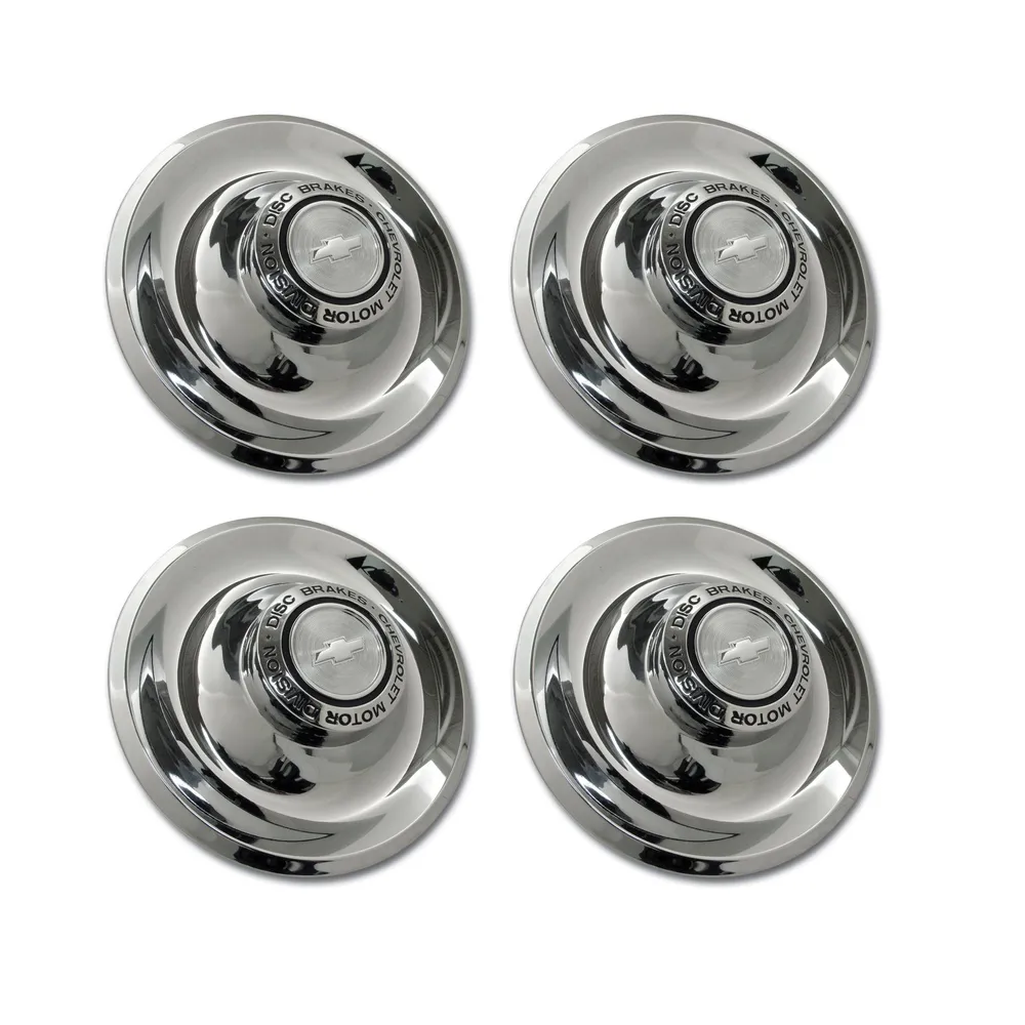 C2 1967 Corvette Rally Hubcaps W/Disc Brake Center - 4-Piece Set