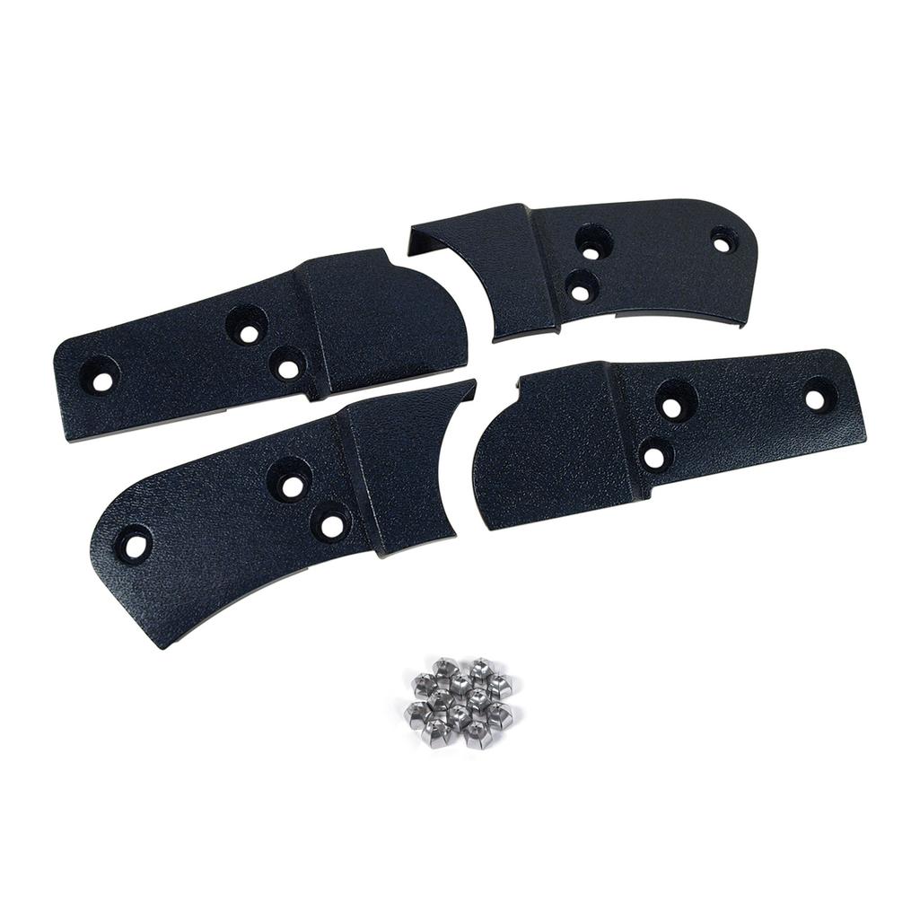 C3 1978-1981 Corvette Reproduction Seat Hinge Cover Kit - 4pc - Dark Blue W/Stainless Steel Acorn Nuts