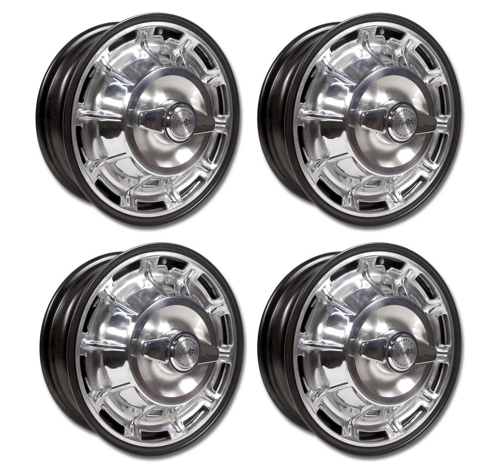C1 1959-1962 Corvette Steel Wheel Set of 4