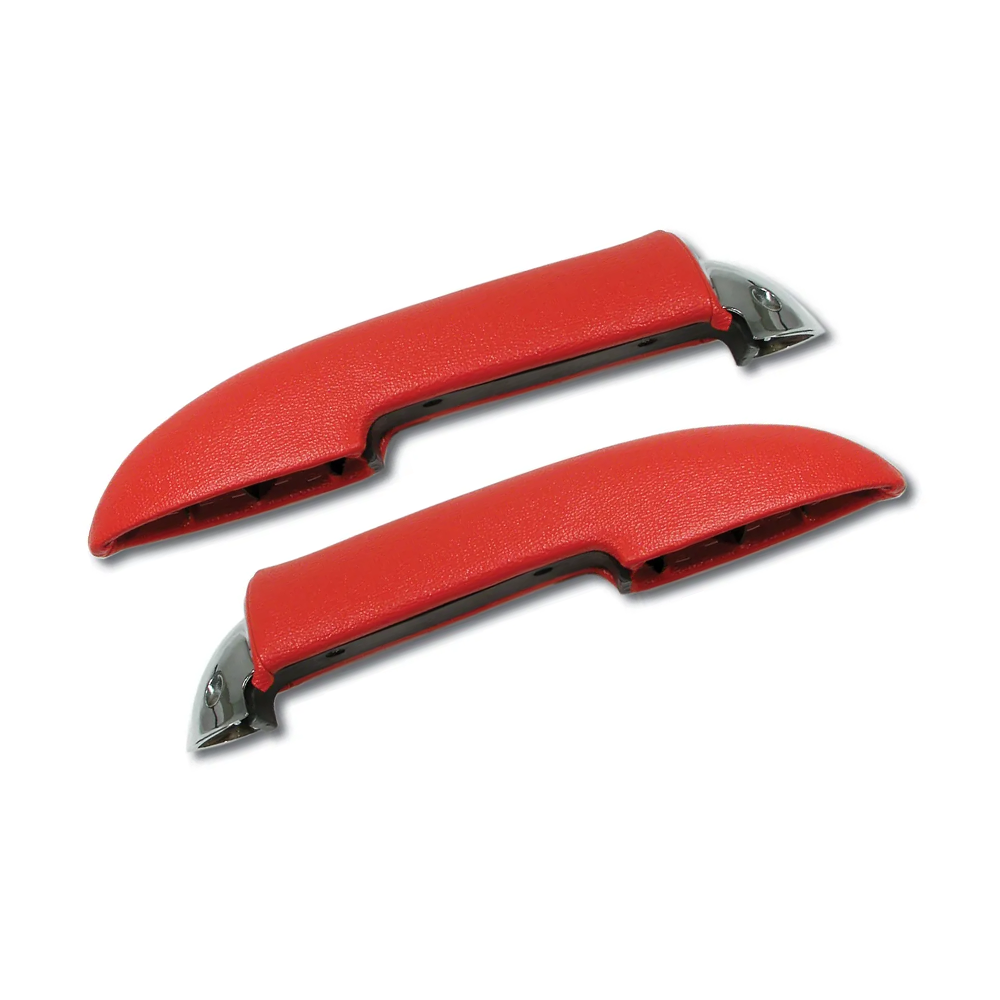 C1 1958 Corvette Armrests with Chrome Ends - Pair