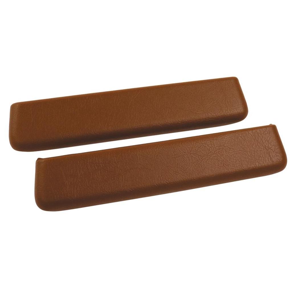 C2 1963-1964 Corvette Vinyl Armrest Covers W/Pads - Saddle