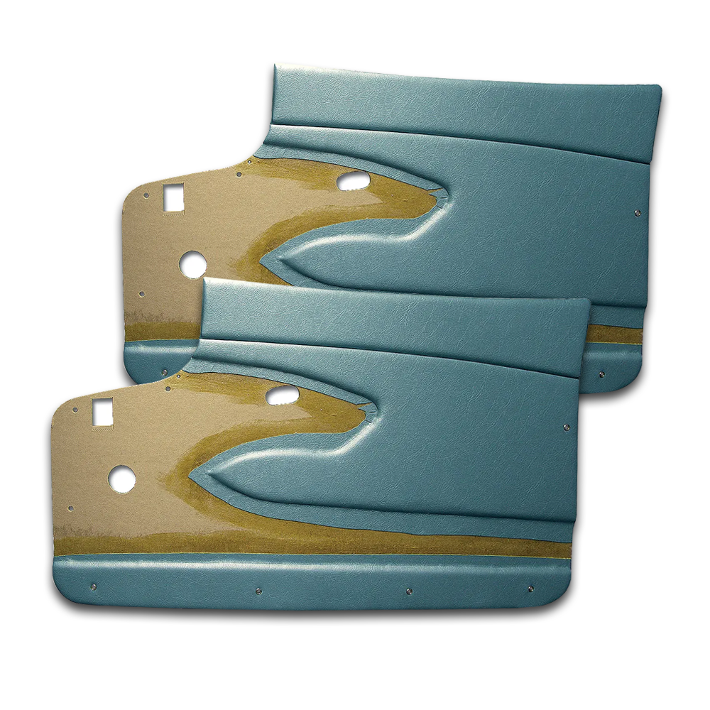 C1 1959 Corvette Door Panels - Metal Support - Pair
