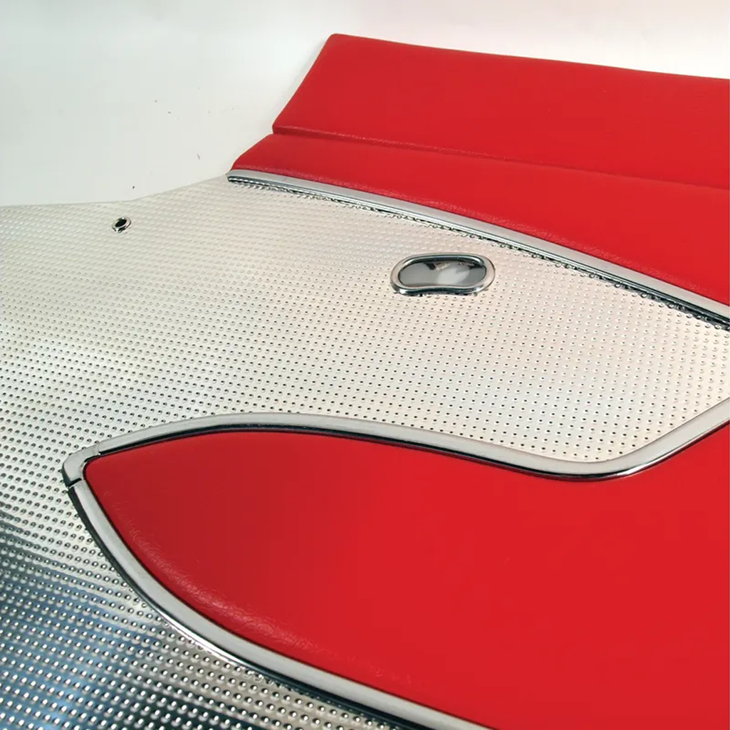 C1 1960 Corvette Door Panels - Red Deluxe - Pair