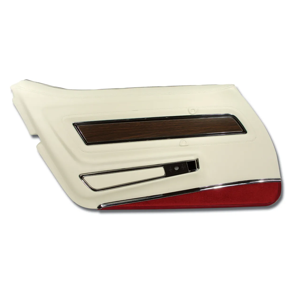 C3 1976 Corvette Door Pane W/Carpet - Deluxe - LH