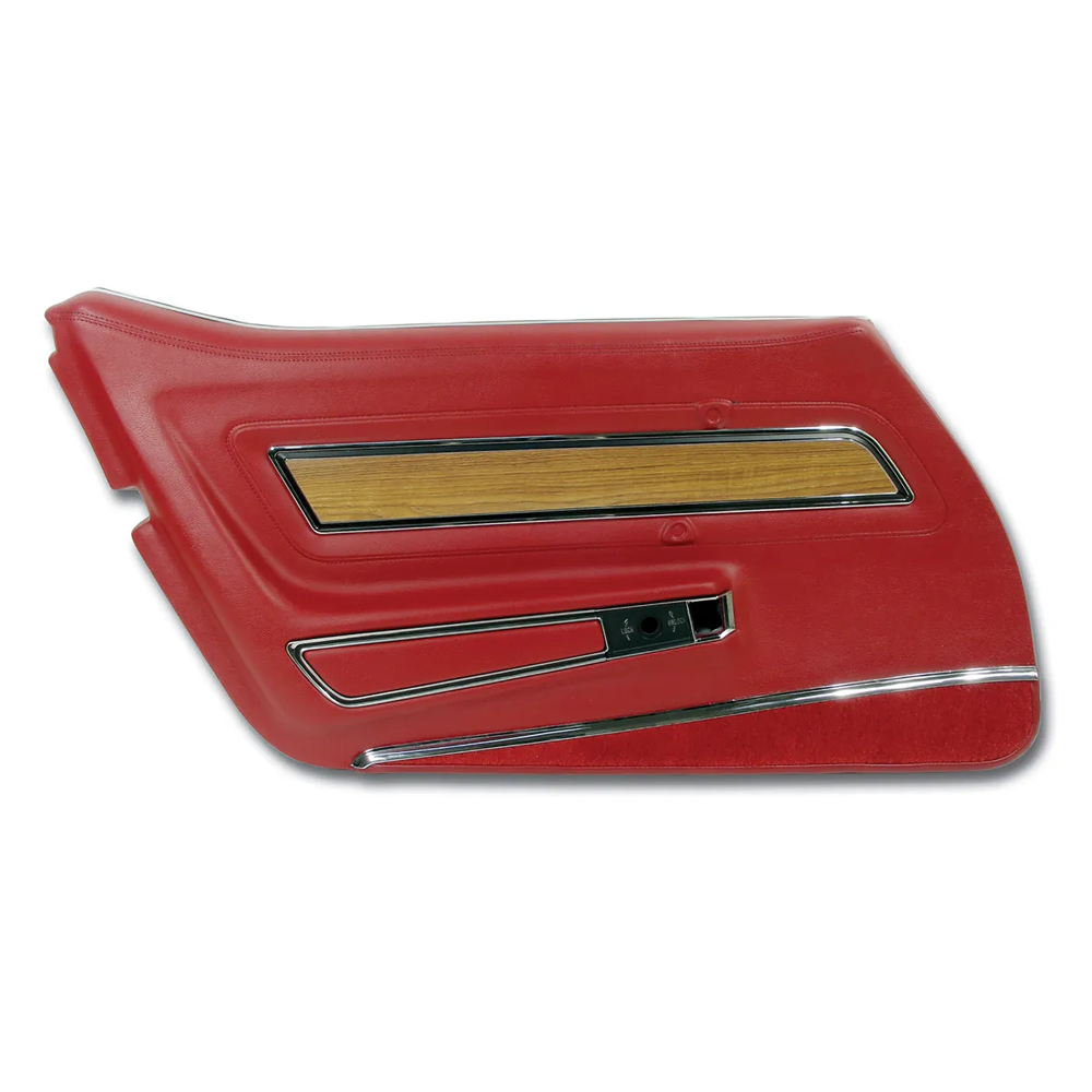 C3 1976 Corvette Door Panel - Deluxe W/Teak Insert - LH