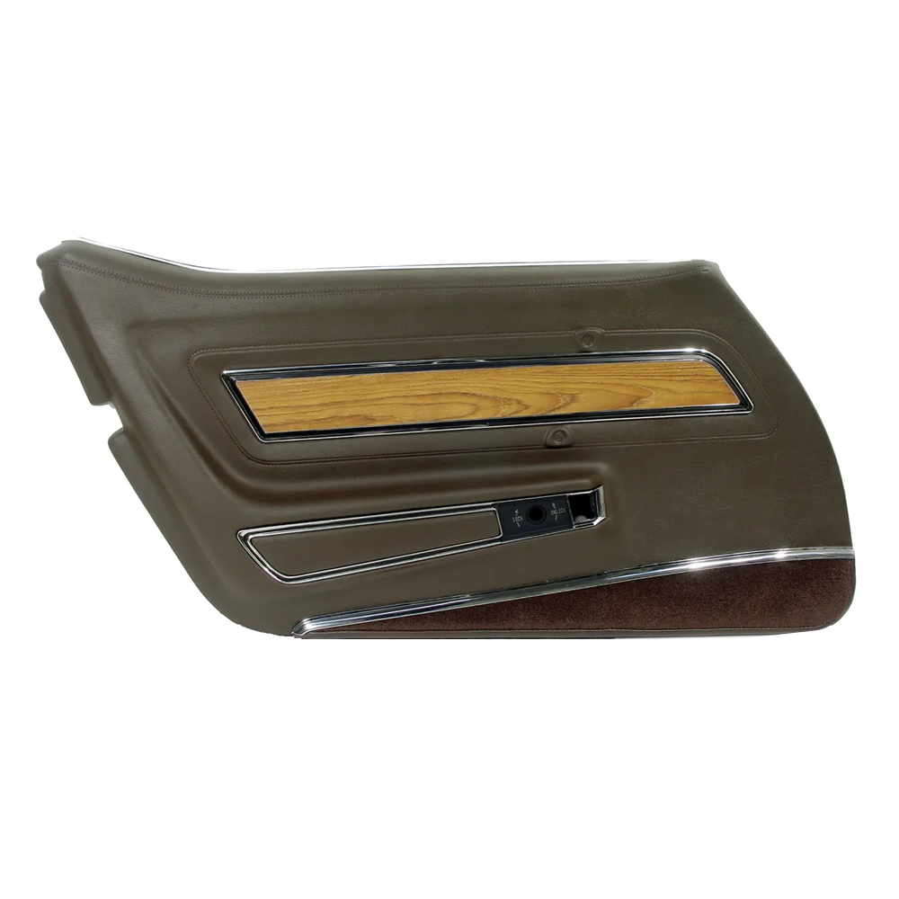 C3 1976 Corvette Door Panel - Deluxe W/Teak Insert - LH