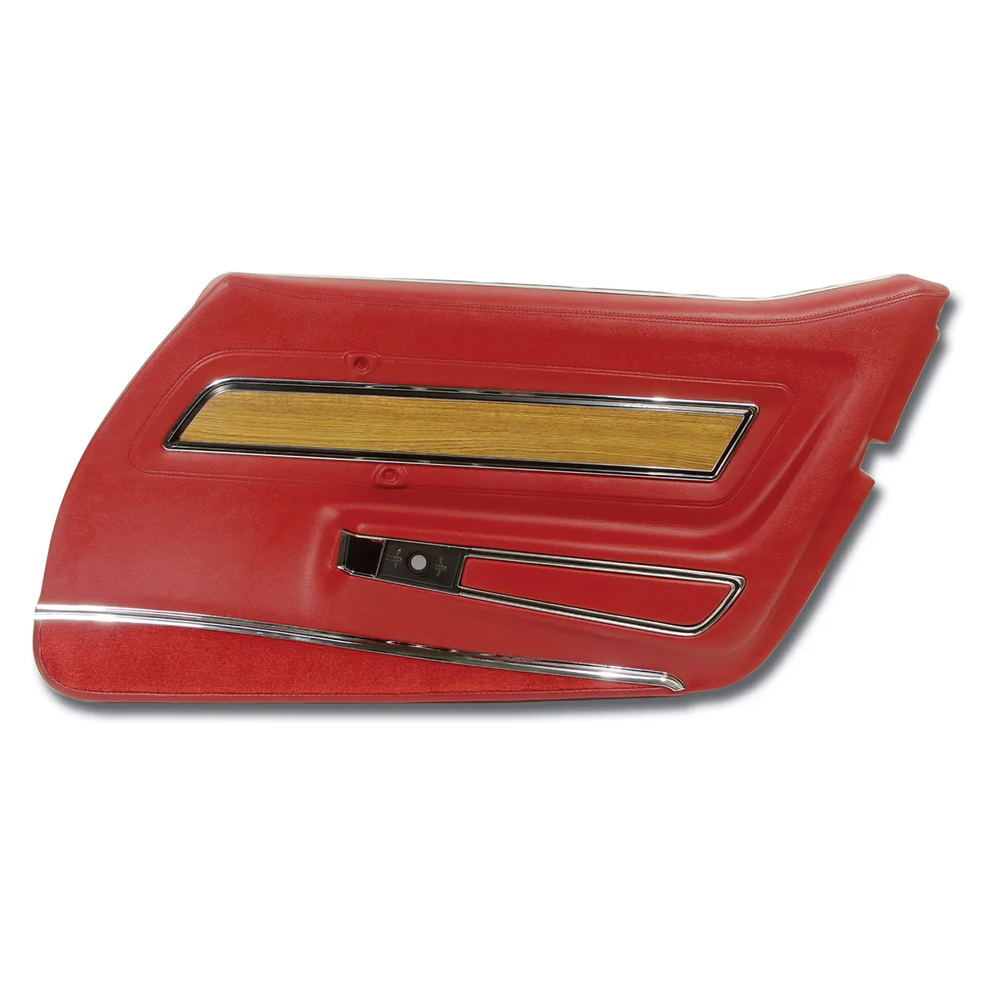 C3 1976 Corvette Door Panel - Deluxe W/Teak Insert - RH