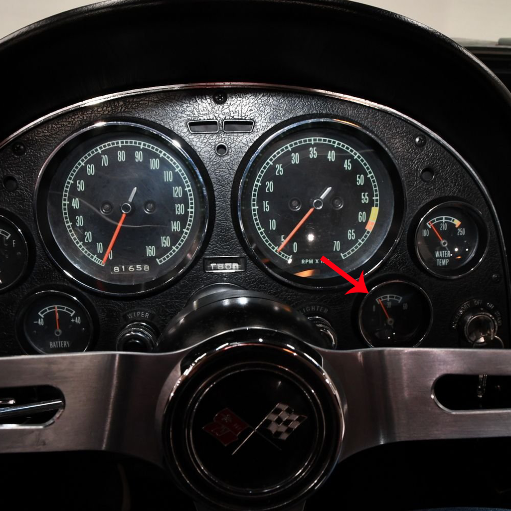 C2 1965-1967 Corvette Oil Gauge 60#