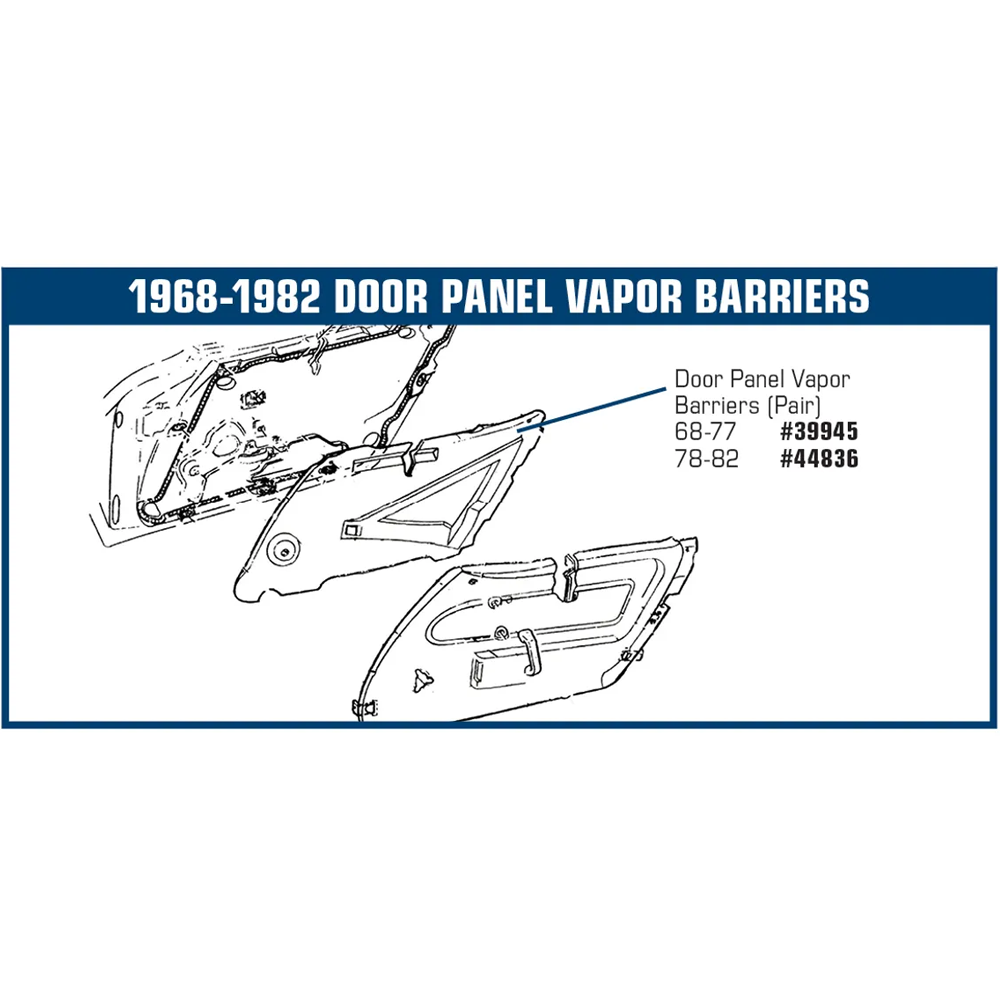 C3 1978-1982 Corvette Door Panel Vapor Barriers