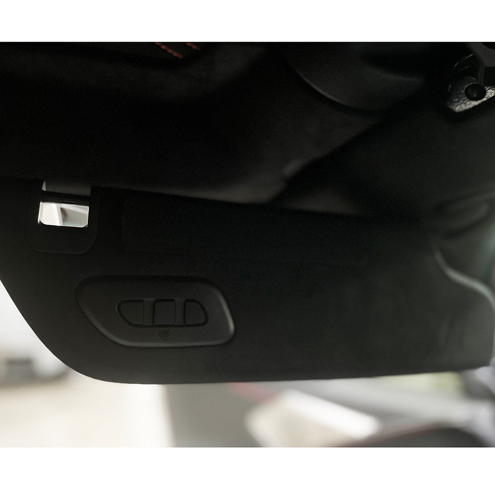 C8 Corvette Z06 Sun Visor Warning Label Covers : Black Suede