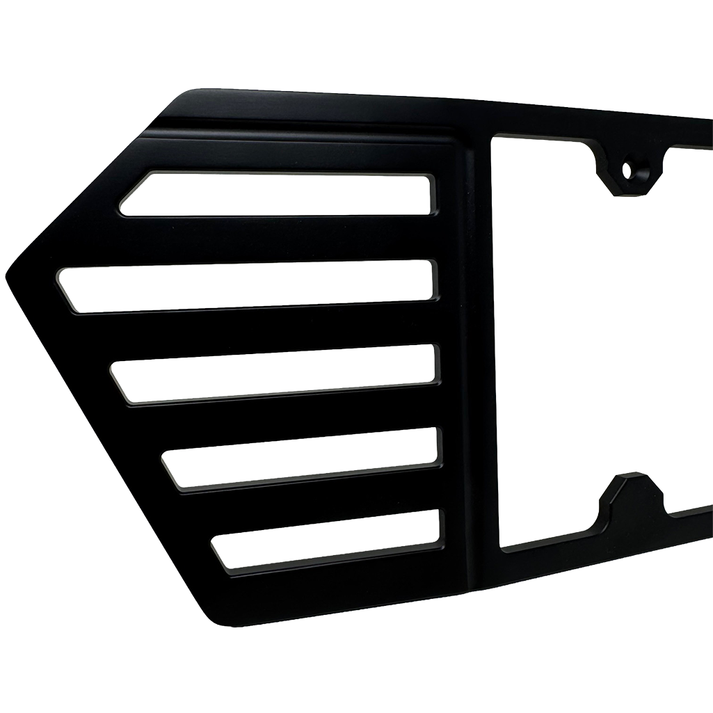 Corvette License Plate Frame - Billet Aluminum : Satin Black : C8 2020-2026