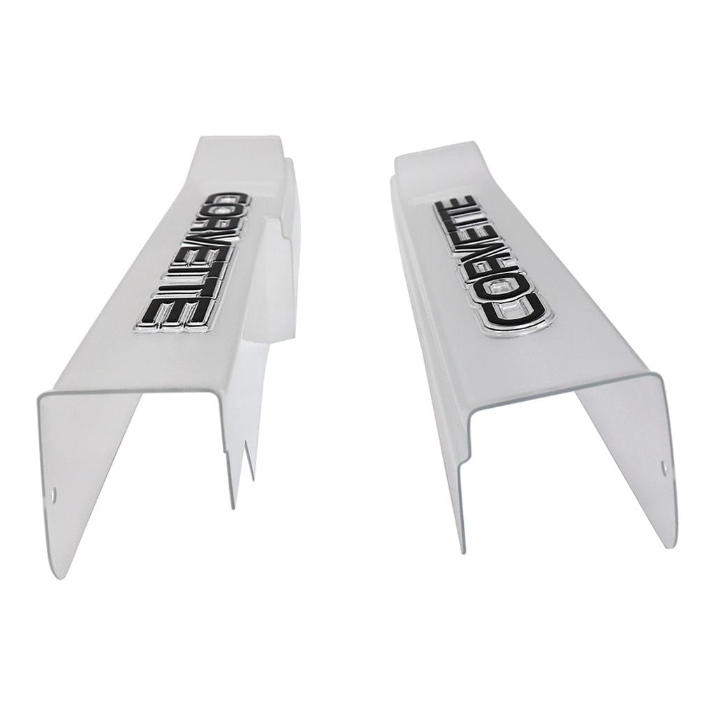 C4 1984-1987 Corvette Door Sill Guards W/Corvette Logo - Clear