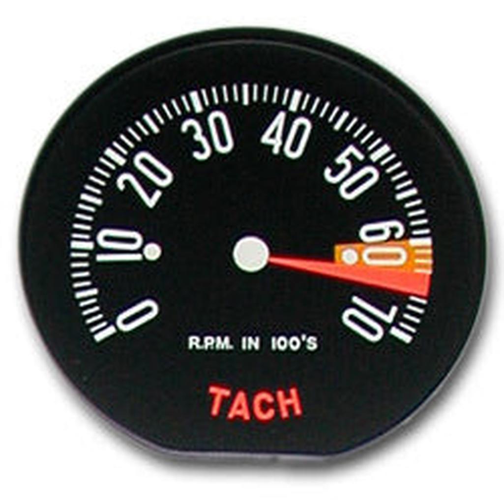 C1 1959 Corvette Tachometer Face Hi RPM