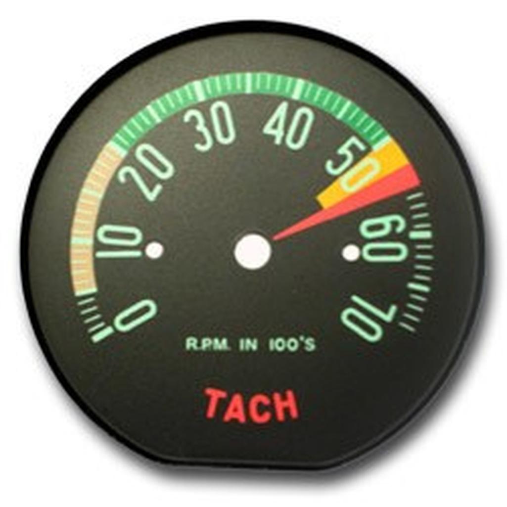 C1 1961-1962 Corvette Tachometer Face Low RPM