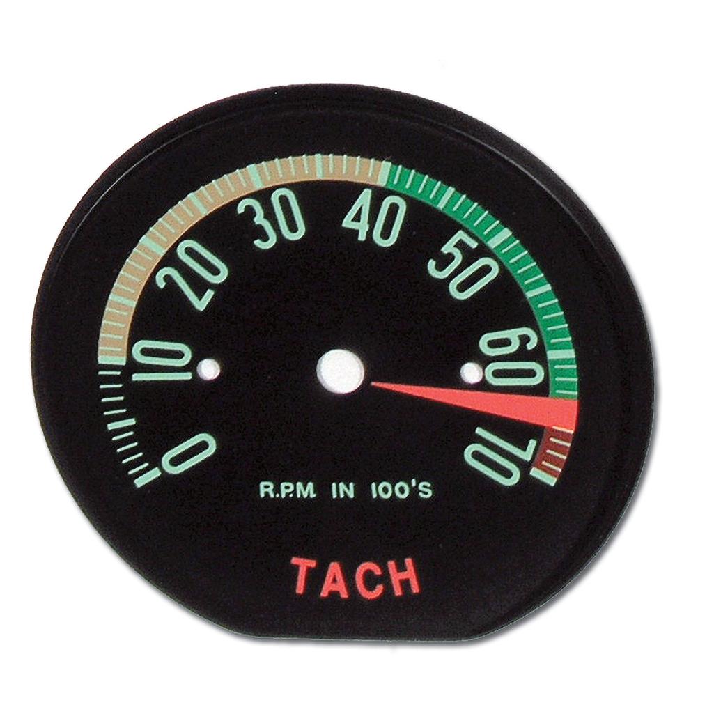 C1 1961-1962 Corvette Tachometer Face Hi RPM