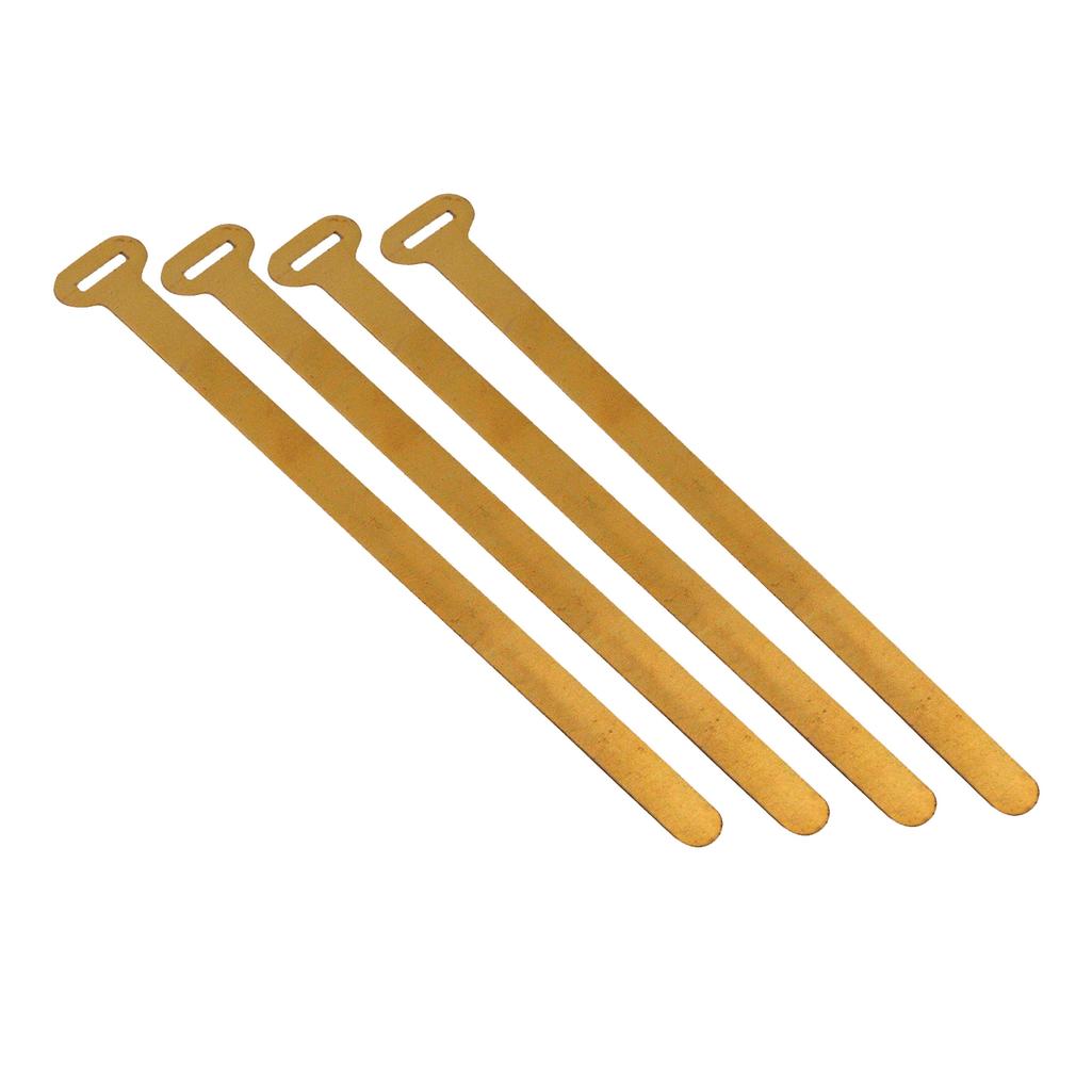 C1 1956-1960 Corvette Windshield Washer Hose Tie Strap Brass - 4pc