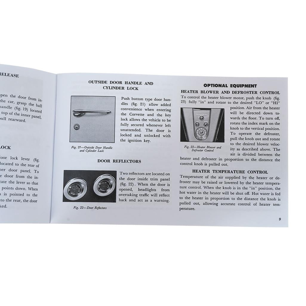 C1 1961 Corvette Owners Manual, Corvette