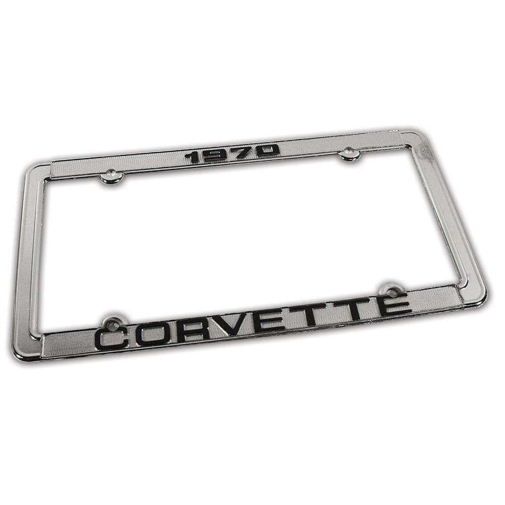 C3 1970 Corvette License Plate Frame, Corvette Chrome