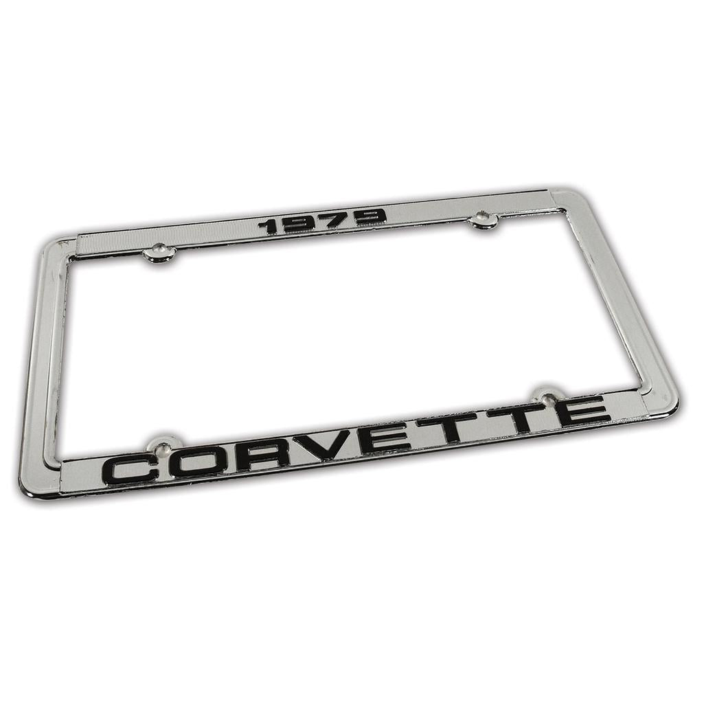 C3 1979 Corvette License Plate Frame, Corvette Chrome