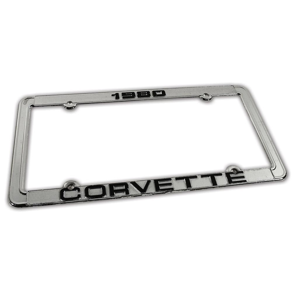 C3 1980 Corvette License Plate Frame, Corvette Chrome