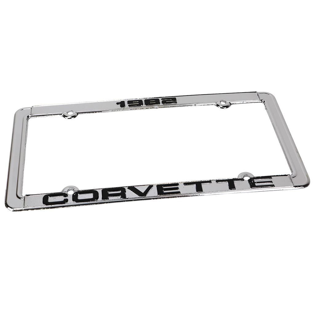 C3 1982 Corvette License Plate Frame, Corvette Chrome