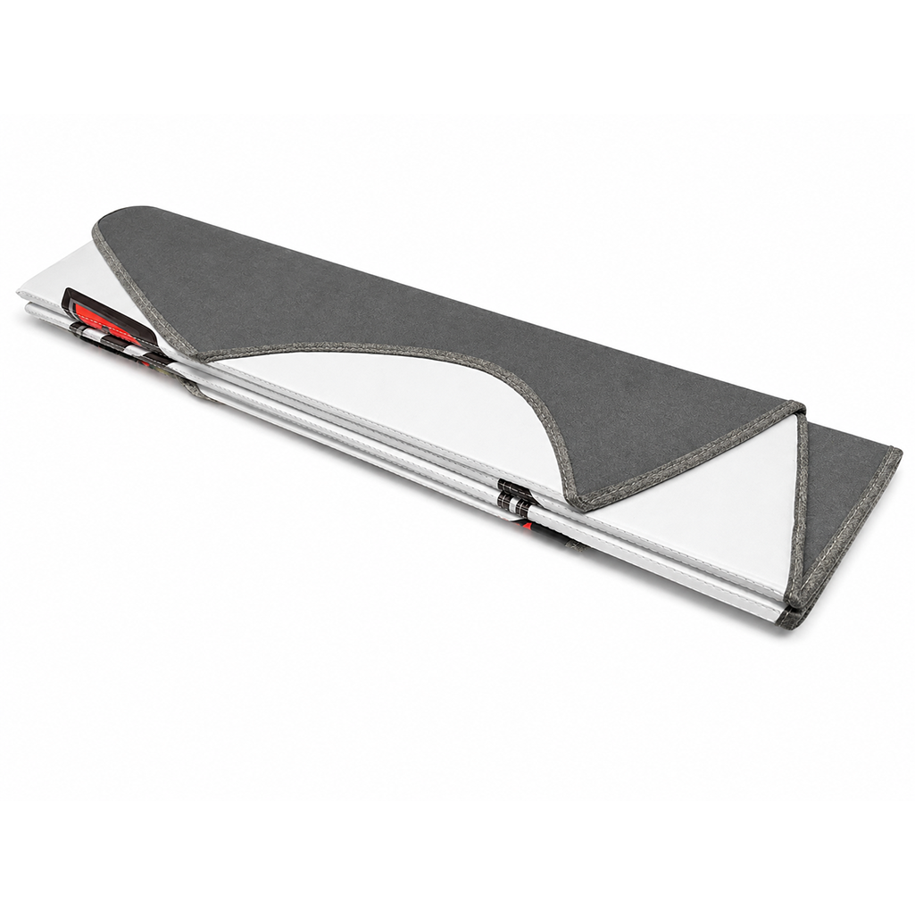 Corvette Insulated Foldable Accordion Style Silver Sunshade W/ Logo : C8 Stingray, Z51, Z06, E-Ray, ZR1