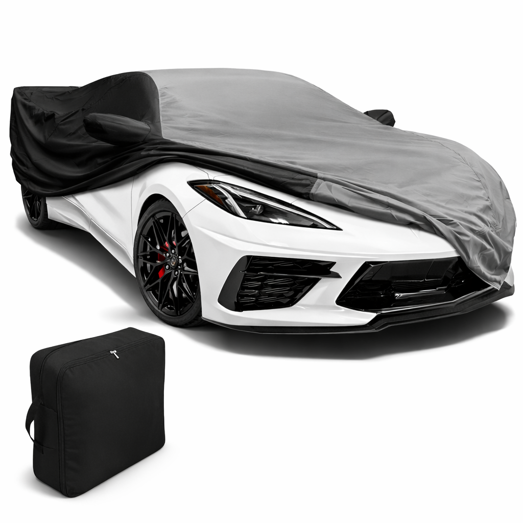 Corvette Ultraguard Plus Car Cover - Indoor/Outdoor Protection - Gray/Black : C8 Stingray, Z51, Z06