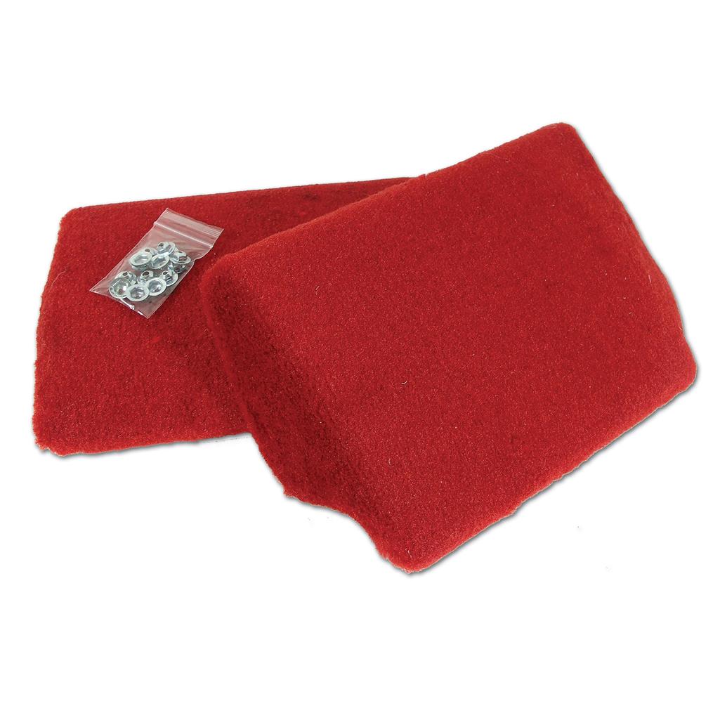 C4 1990-1992 Corvette Front Speaker Cover Assembly - Red Cut Pile