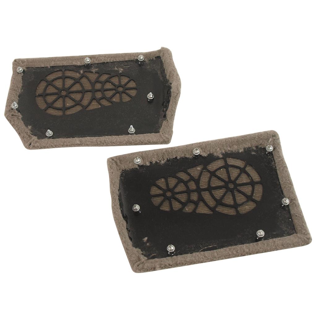 C4 1992-1993 Corvette Front Speaker Cover Assembly - Gray Cut Pile detail