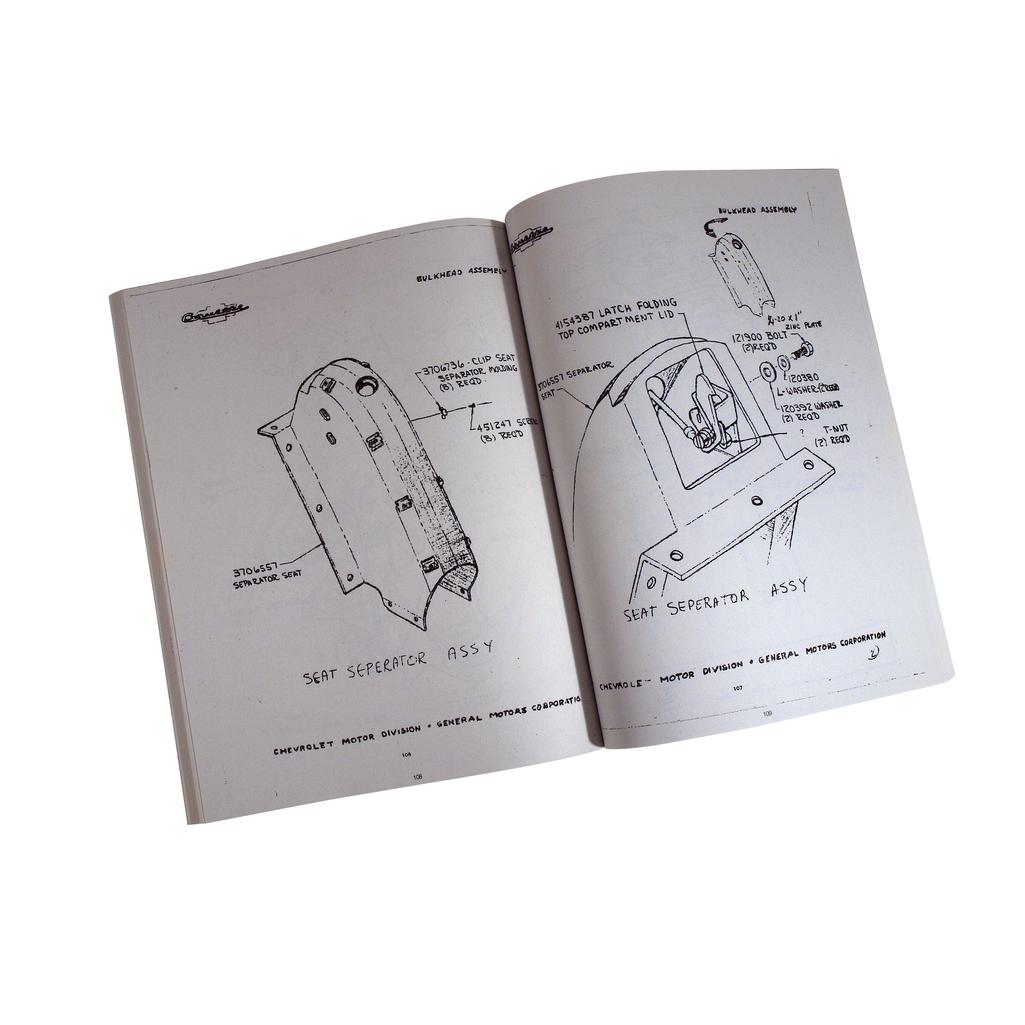 C1 1953-1955 Corvette Assembly Manual, Corvette - Bound