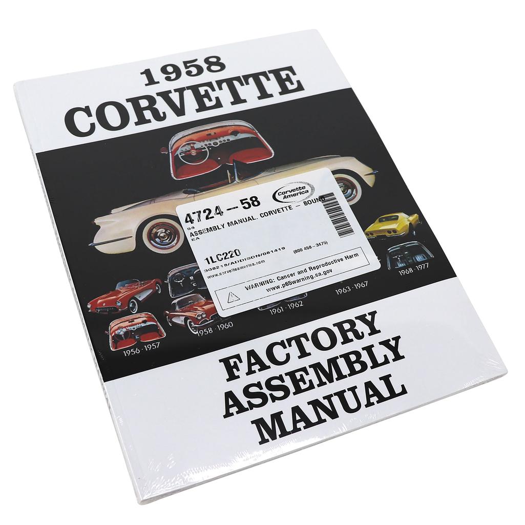 C1 1958 Corvette Assembly Manual, Corvette - Bound