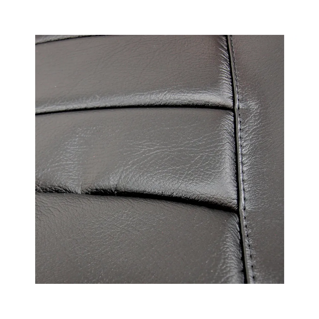 C3 1970-1978 Corvette Driver Leather Seat Covers Leather/Vinyl - Black - Pair