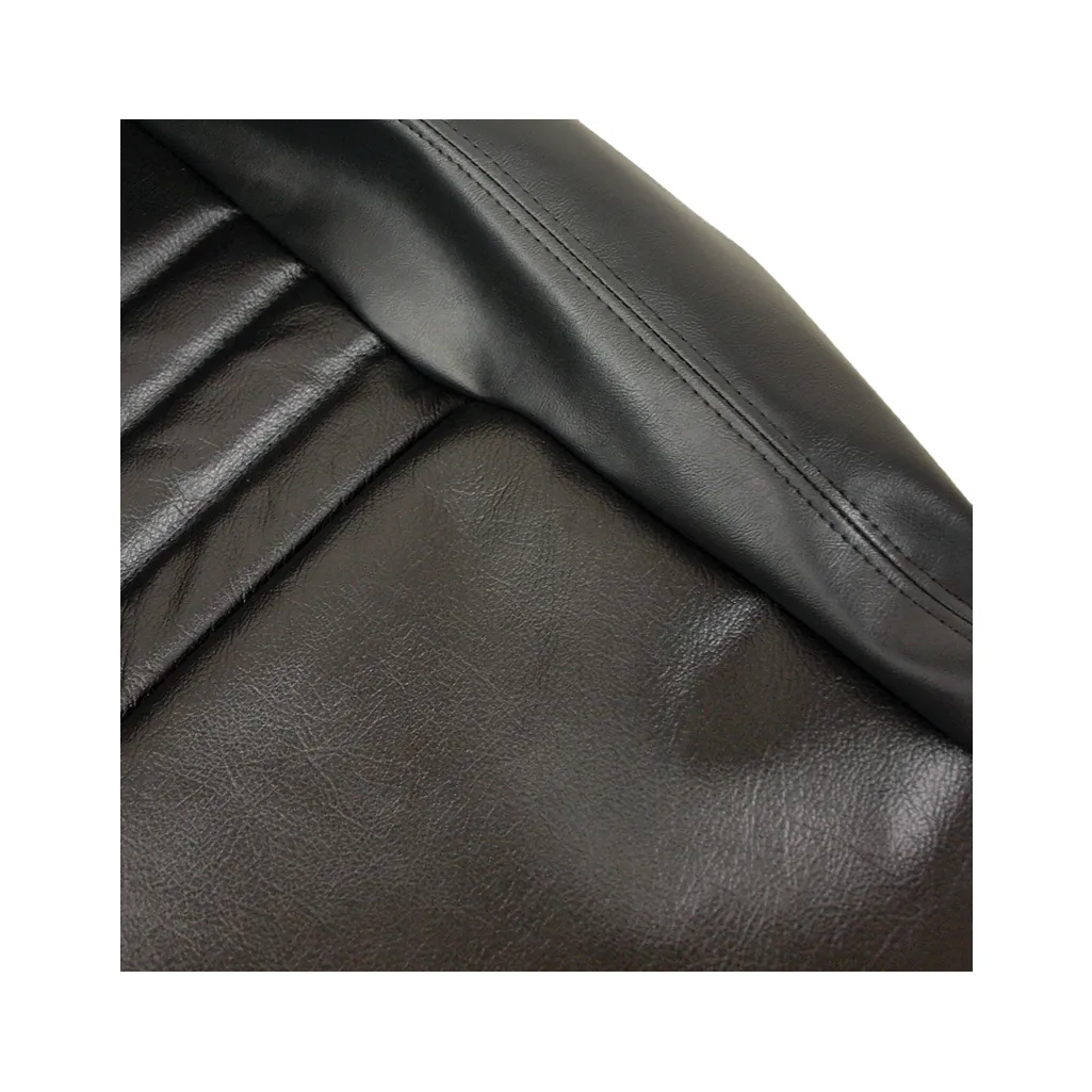 C3 1979-1982 Corvette Driver Leather Seat Covers Leather/Vinyl Black - 2-Inch Bolster
