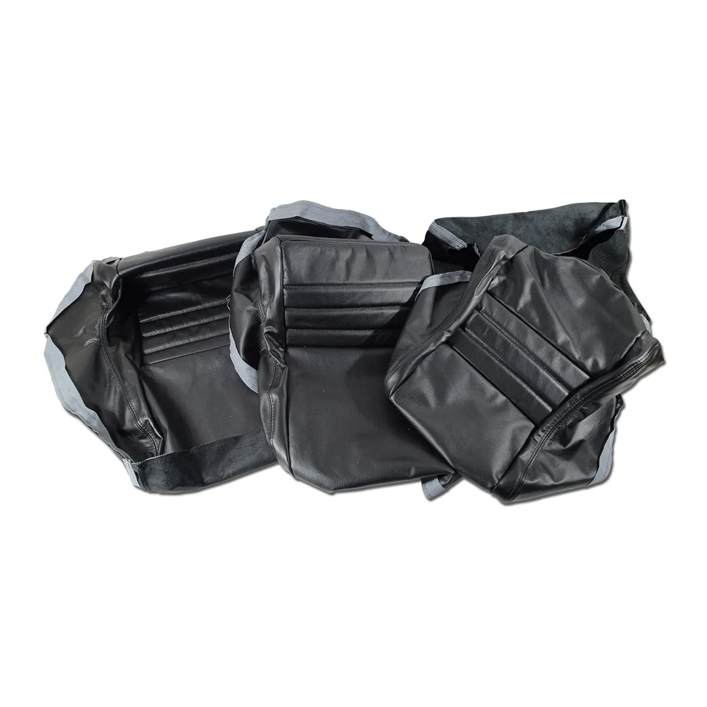 C3 1979-1982 Corvette Driver Leather Seat Covers 100% Leather Black - 2-Inch Bolster