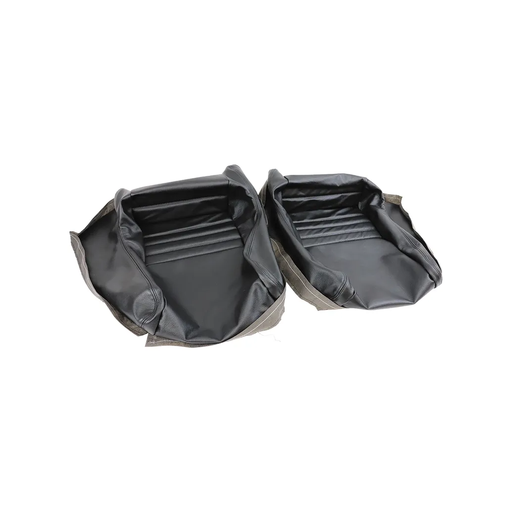 C3 1979-1982 Corvette Driver Leather Seat Covers 100% Leather Black - 4-Inch Bolster