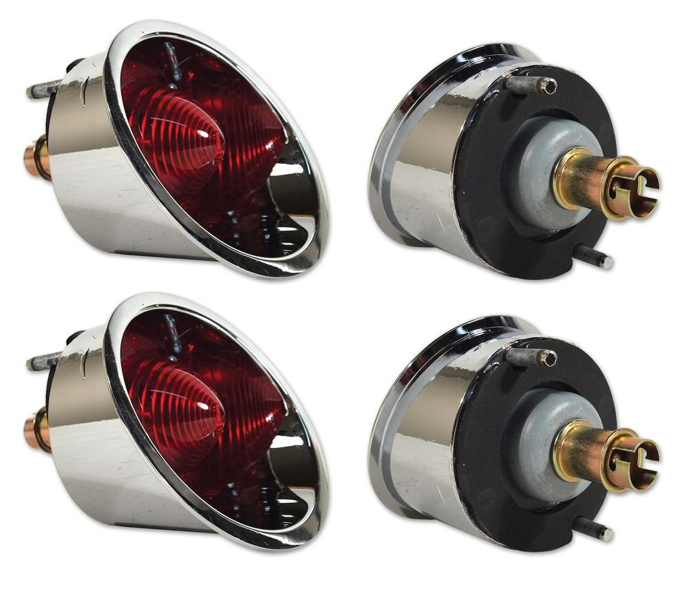 C1 1961-1962 Corvette Tail Light Assemblies 4pc set - Inner & Outer