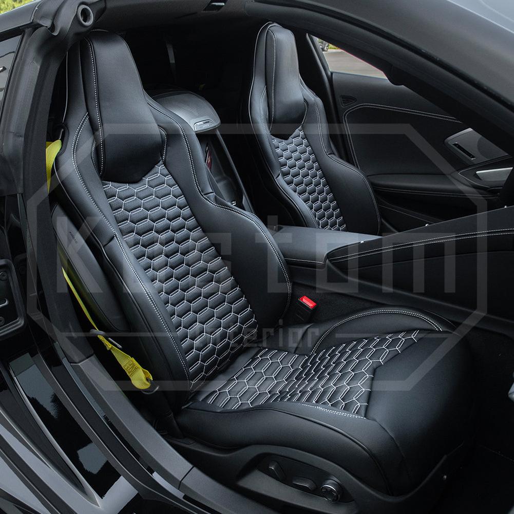 Corvette Custom Leather Seat Covers - GT1 Standard Seats : 2020-2026 C8 Stingray, Z51, Z06