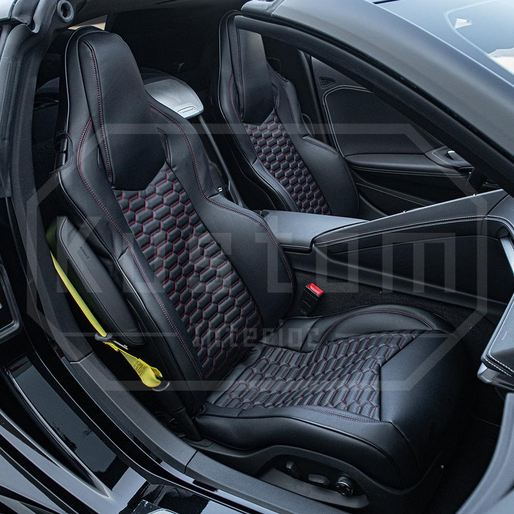 Corvette Custom Leather Seat Covers - GT1 Standard Seats : 2020-2026 C8 Stingray, Z51, Z06