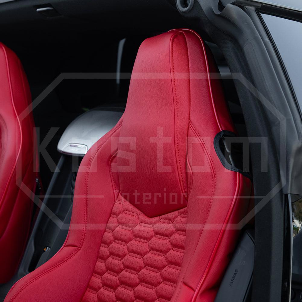 Corvette Custom Leather Seat Covers - GT1 Standard Seats : 2020-2026 C8 Stingray, Z51, Z06
