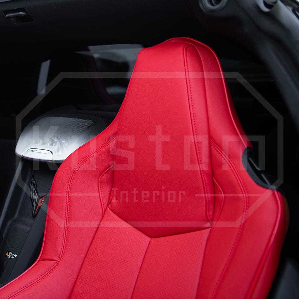 Corvette Custom Leather Seat Covers - GT1 Standard Seats : 2020-2026 C8 Stingray, Z51, Z06