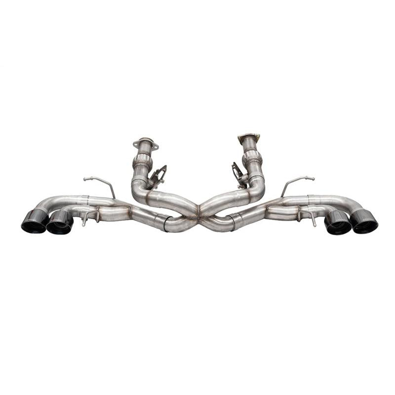 Corvette C8 Corsa 3in Xtreme Cat-Back Exhaust 4.5in Black Quad Tips - Deletes stock AFM Valve 2020-2024