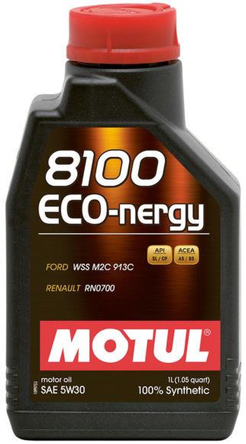 Motul 8100 Eco-nergy 5W-30 Synthetic Engine Oil for Gasoline and Diesel Engines