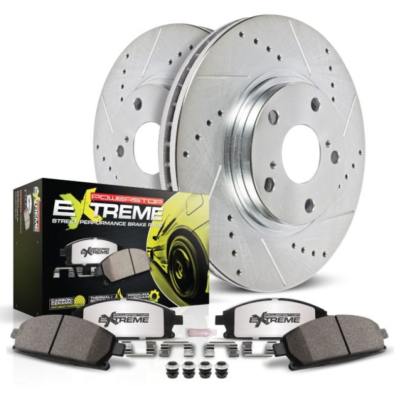 Corvette Power Stop Front Z26 Street Warrior Brake Kit 1963-1982