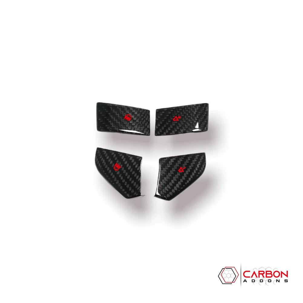C8 Corvette Carbon Fiber Steering Wheel Volume Button Covers