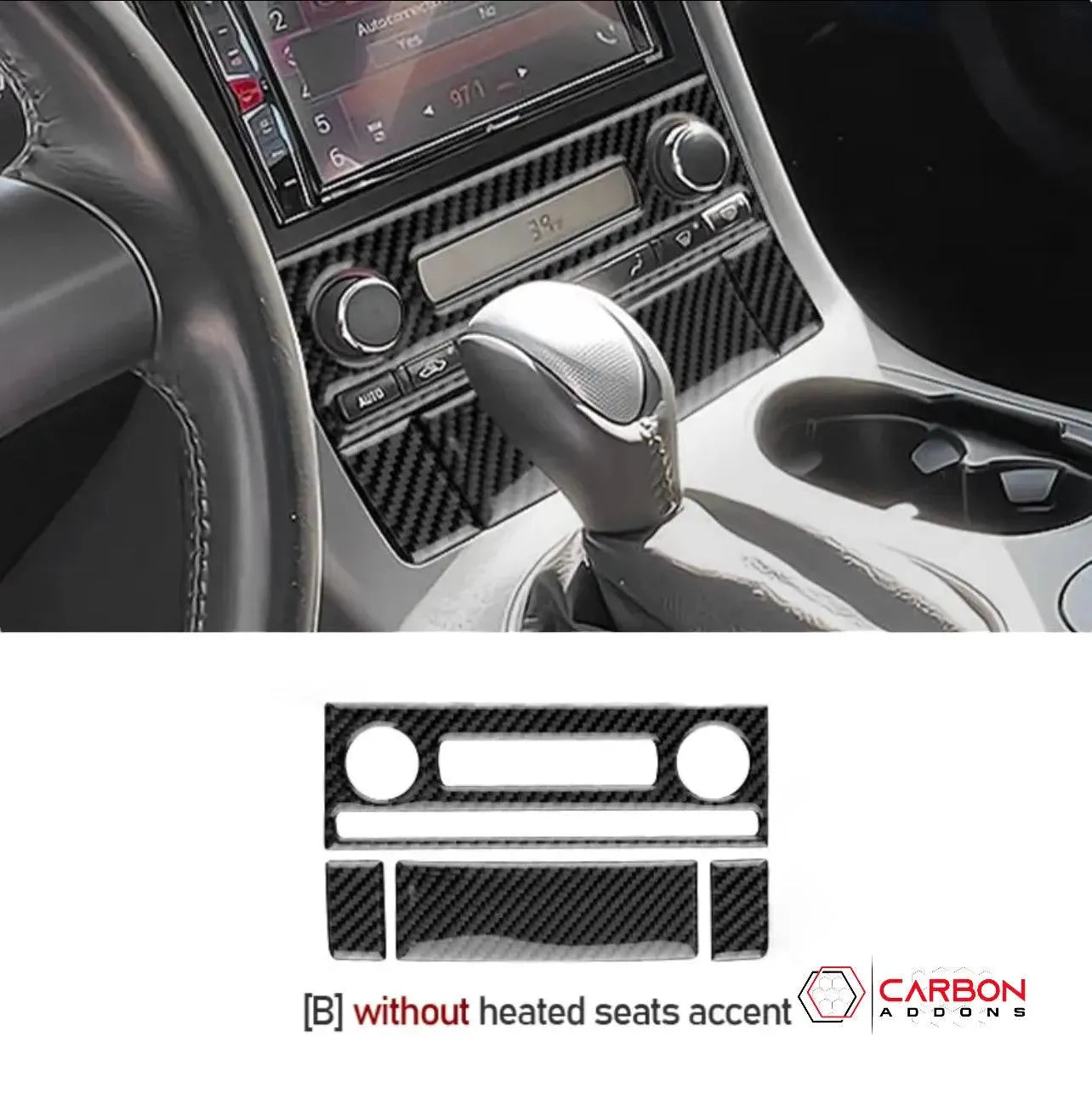 [4pcs] Real Carbon Fiber AC Control Panel Overlay | C6 2005-2013 Corvette - carbonaddons Carbon Fiber Parts, Accessories, Upgrades, Mods