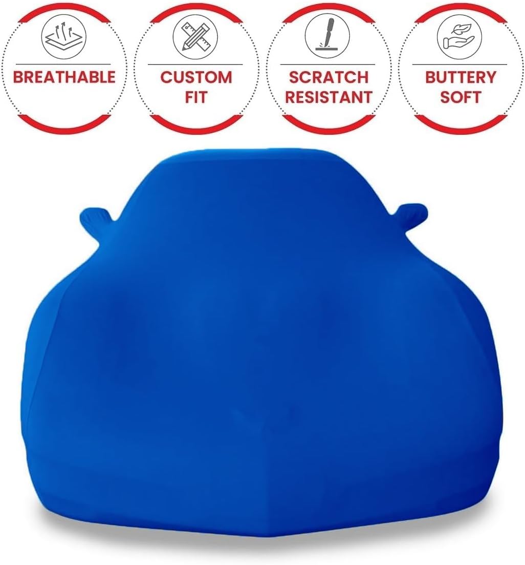 Corvette Ultraguard Stretch Satin Car Cover - Medium Blue - Indoor : 1984-1996 C4