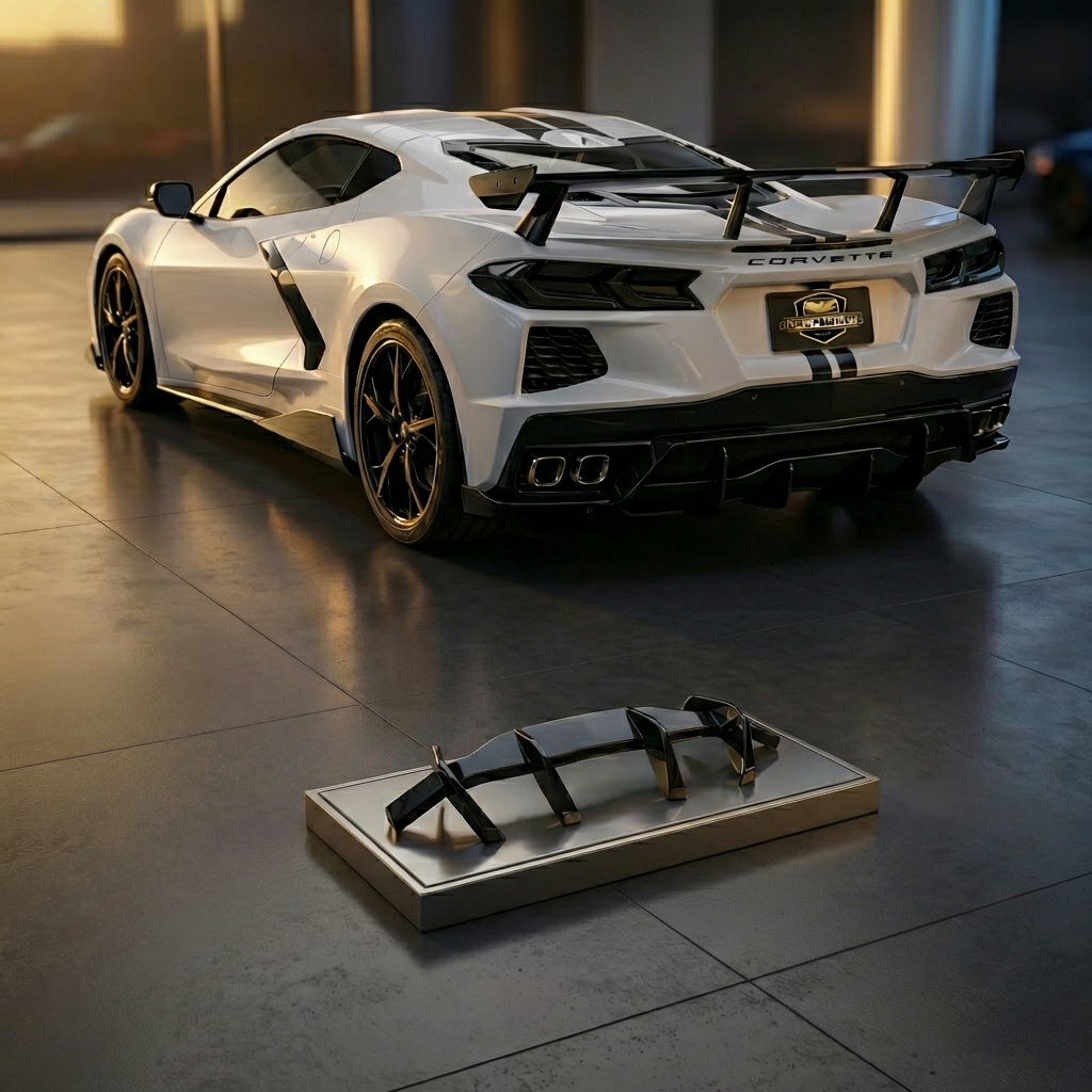 C8 Corvette Rear Diffuser - Carbon Flash : C8 Stingray & Z51