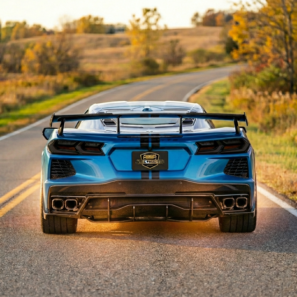 C8 Corvette Rear Diffuser - Carbon Flash : C8 Stingray & Z51