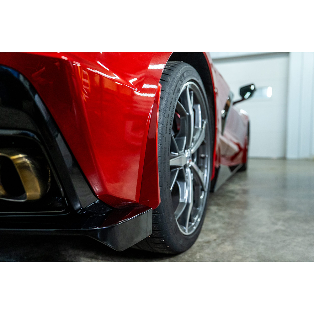 C8 Corvette Rear Corner Diffusers - Carbon Flash