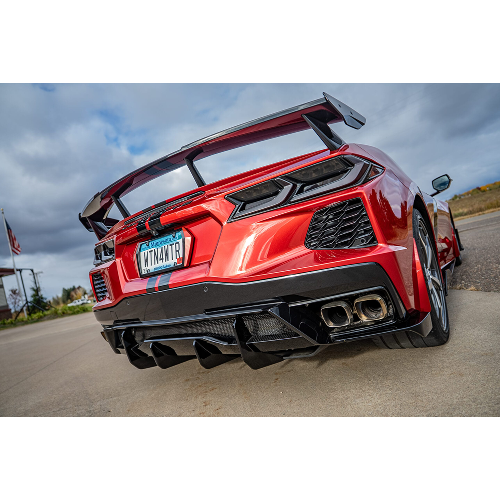 C8 Corvette Rear Corner Diffusers - Carbon Flash